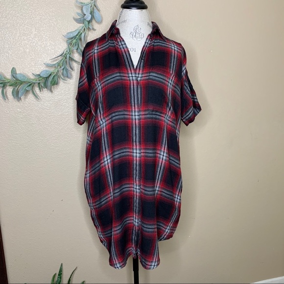 Madewell ~ Courier Shirtdress in Rollins Plaid - Picture 2 of 8